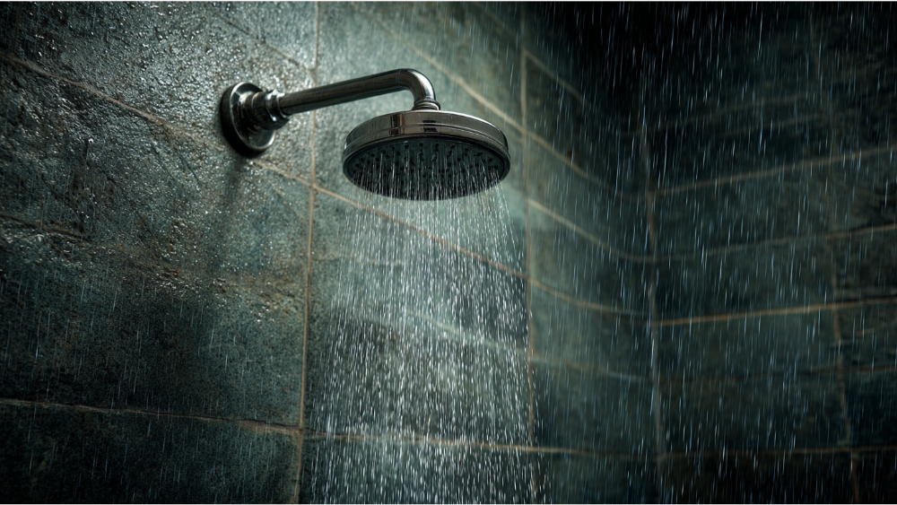 water damage washroom