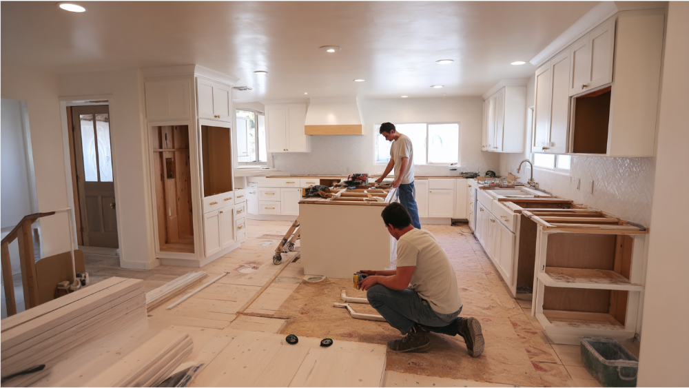 a team of two doing a kitchen remodel in the sacramento area