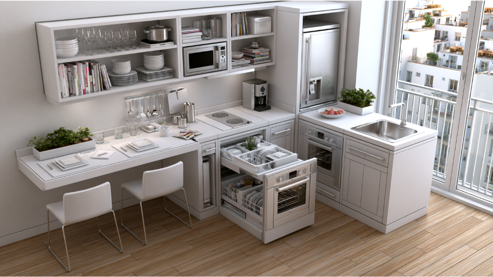 Create More Usable Countertops in a Small Kitchen