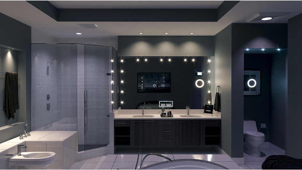 Lighting, a Smart Mirror, and Technology That Change How the Room Feels