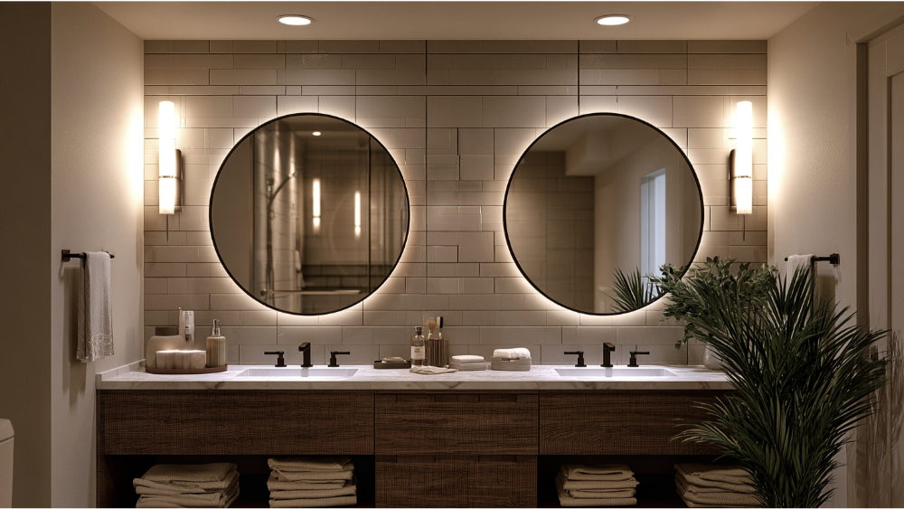 Layered Bathroom Lighting