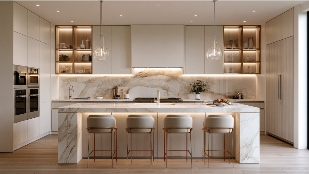 Marble Countertops, Quartz, and Backsplash Design Ideas